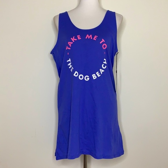 WILDFOX SUN Blue “Take Me To The Dog Beach” Dress - Picture 1 of 7